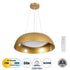 GloboStar® ANATOLIA 61268 Κρεμαστή Πλαφονιέρα Οροφής LED CCT 60W 6900lm 120° AC 220-240V - Εναλλαγή Φωτισμού μέσω Τηλεχειριστηρίου All In One Ψυχρό 6000k+Φυσικό 4500k+Θερμό 2700k Dimmable Φ43cm - Χρυσό