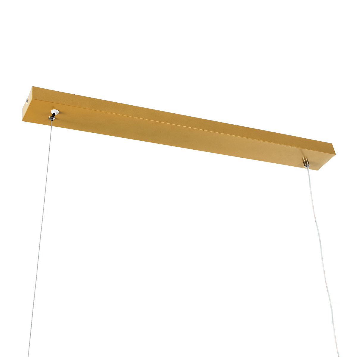 GloboStar® WINDY 61293 Κρεμαστό Φωτιστικό Οροφής Design LED CCT 67W 7504lm 300° AC 220-240V - Εναλλαγή Φωτισμού μέσω Τηλεχειριστηρίου All In One Ψυχρό 6000k+Φυσικό 4500k+Θερμό 2700k Dimmable Μ120 x Π4 x Υ30cm - Χρυσό Βούρτσας - 3 Years Warranty - ledmania.gr