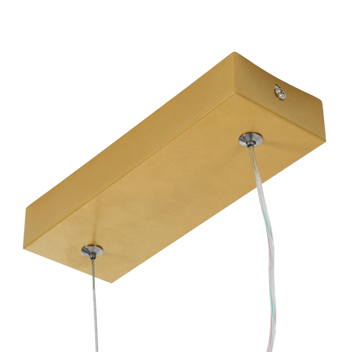 GloboStar® NEROBA 61305 Κρεμαστό Φωτιστικό Οροφής Linear Design LED CCT 18W 1980lm 360° AC 220-240V - Εναλλαγή Φωτισμού μέσω Διακόπτη On/Off All In One Ψυχρό 6000k+Φυσικό 4500k+Θερμό 2700k Μ29 x Π2 x Υ36cm - Χρυσό Βούρτσας - 3 Years Warranty - ledmania.gr
