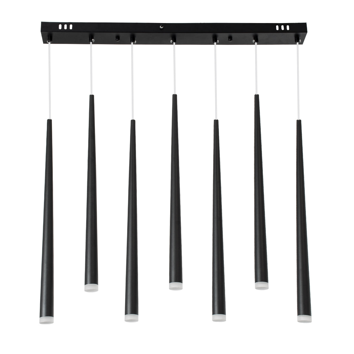 GloboStar® TEARS 61311 Κρεμαστό Φωτιστικό Οροφής Design LED CCT 21W 2310lm 180° AC 220-240V - Εναλλαγή Φωτισμού μέσω Τηλεχειριστηρίου All In One Ψυχρό 6000k+Φυσικό 4500k+Θερμό 2700k Dimmable Μ70 x Π3.2 x Υ60cm - Μαύρο - 3 Years Warranty - ledmania.gr