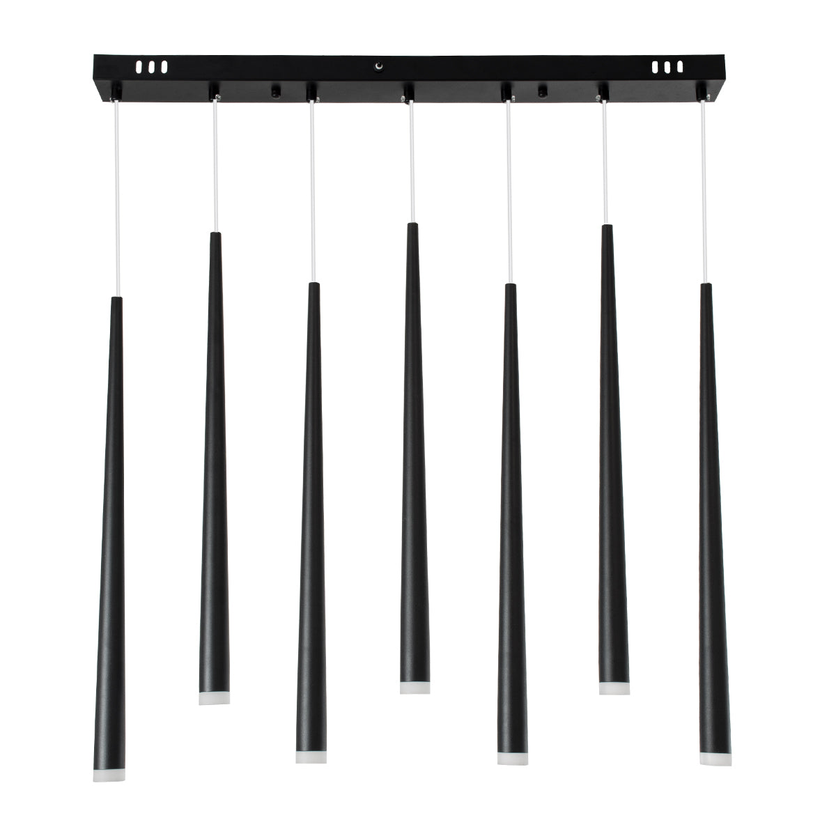 GloboStar® TEARS 61311 Κρεμαστό Φωτιστικό Οροφής Design LED CCT 21W 2310lm 180° AC 220-240V - Εναλλαγή Φωτισμού μέσω Τηλεχειριστηρίου All In One Ψυχρό 6000k+Φυσικό 4500k+Θερμό 2700k Dimmable Μ70 x Π3.2 x Υ60cm - Μαύρο - 3 Years Warranty - ledmania.gr