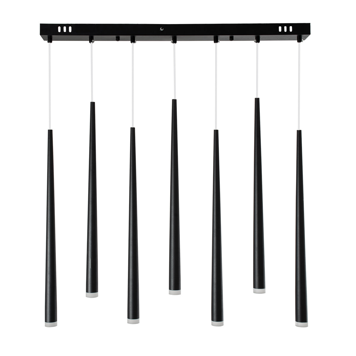 GloboStar® TEARS 61311 Κρεμαστό Φωτιστικό Οροφής Design LED CCT 21W 2310lm 180° AC 220-240V - Εναλλαγή Φωτισμού μέσω Τηλεχειριστηρίου All In One Ψυχρό 6000k+Φυσικό 4500k+Θερμό 2700k Dimmable Μ70 x Π3.2 x Υ60cm - Μαύρο - 3 Years Warranty - ledmania.gr