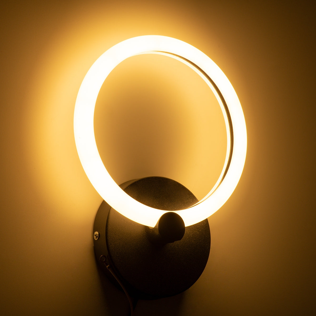GloboStar® MATILDA 61339 Φωτιστικό Τοίχου - Απλίκα Design LED CCT 8W 960lm 360° AC 220-240V - Εναλλαγή Φωτισμού μέσω Διακόπτη On/Off All In One Ψυχρό 6000k+Φυσικό 4500k+Θερμό 2700k Μ20 x Π5 x Υ25.5cm - Μαύρο - ledmania.gr