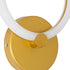 GloboStar® MATILDA 61340 Φωτιστικό Τοίχου - Απλίκα Design LED CCT 8W 960lm 360° AC 220-240V - Εναλλαγή Φωτισμού μέσω Διακόπτη On/Off All In One Ψυχρό 6000k+Φυσικό 4500k+Θερμό 2700k Μ20 x Π5 x Υ25.5cm - Χρυσό - ledmania.gr