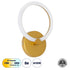 GloboStar® MATILDA 61340 Φωτιστικό Τοίχου - Απλίκα Design LED CCT 8W 960lm 360° AC 220-240V - Εναλλαγή Φωτισμού μέσω Διακόπτη On/Off All In One Ψυχρό 6000k+Φυσικό 4500k+Θερμό 2700k Μ20 x Π5 x Υ25.5cm - Χρυσό - ledmania.gr