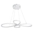 GloboStar® BUTTERFLY 61392 Κρεμαστό Φωτιστικό Οροφής Design LED CCT 75W 8400lm 300° AC 220-240V - Εναλλαγή Φωτισμού μέσω Τηλεχειριστηρίου All In One Ψυχρό 6000k+Φυσικό 4500k+Θερμό 2700k Dimmable Μ71 x Π52 x Υ4cm - Λευκό