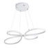 GloboStar® BUTTERFLY 61392 Κρεμαστό Φωτιστικό Οροφής Design LED CCT 75W 8400lm 300° AC 220-240V - Εναλλαγή Φωτισμού μέσω Τηλεχειριστηρίου All In One Ψυχρό 6000k+Φυσικό 4500k+Θερμό 2700k Dimmable Μ71 x Π52 x Υ4cm - Λευκό