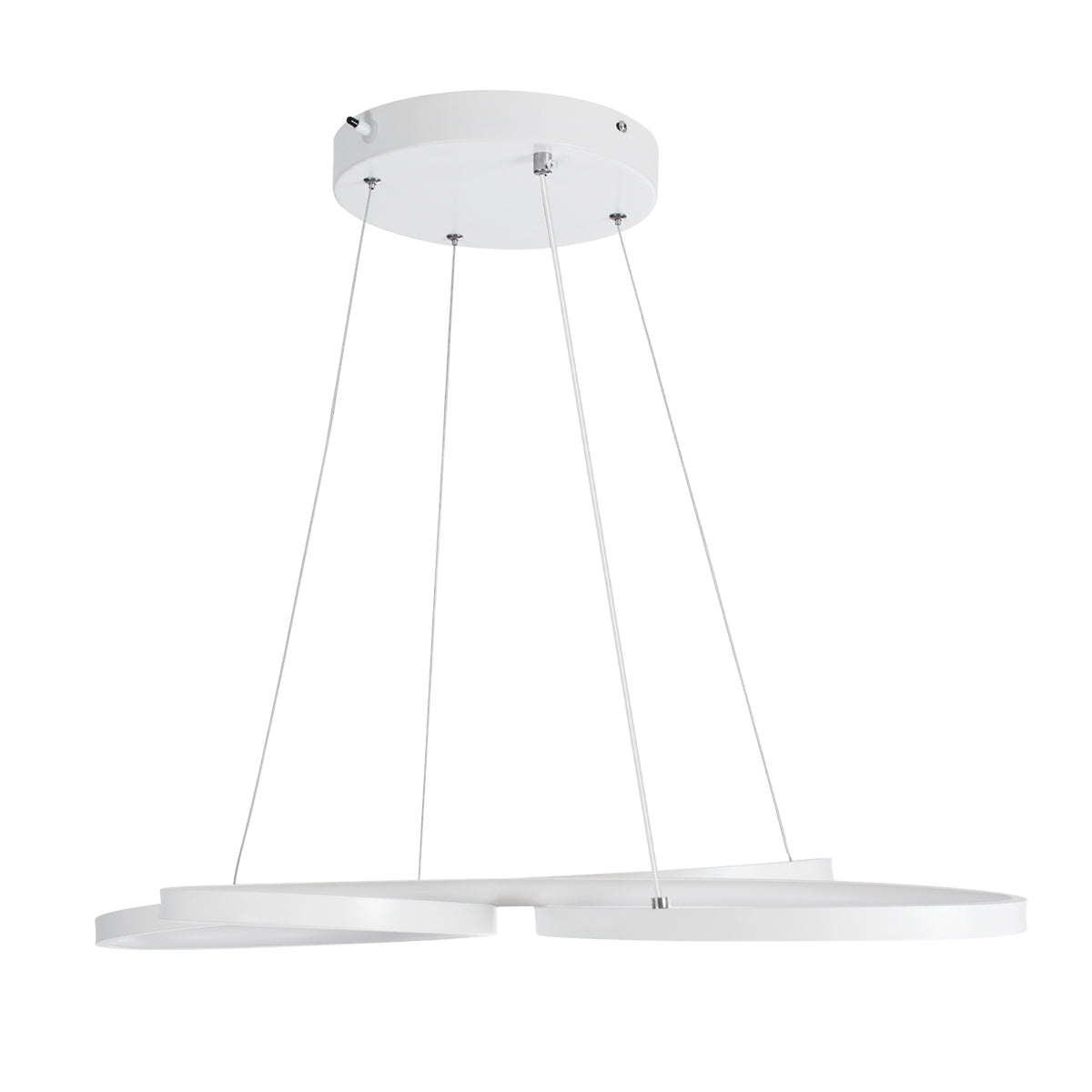 GloboStar® BUTTERFLY 61392 Κρεμαστό Φωτιστικό Οροφής Design LED CCT 75W 8400lm 300° AC 220-240V - Εναλλαγή Φωτισμού μέσω Τηλεχειριστηρίου All In One Ψυχρό 6000k+Φυσικό 4500k+Θερμό 2700k Dimmable Μ71 x Π52 x Υ4cm - Λευκό