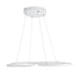 GloboStar® BUTTERFLY 61392 Κρεμαστό Φωτιστικό Οροφής Design LED CCT 75W 8400lm 300° AC 220-240V - Εναλλαγή Φωτισμού μέσω Τηλεχειριστηρίου All In One Ψυχρό 6000k+Φυσικό 4500k+Θερμό 2700k Dimmable Μ71 x Π52 x Υ4cm - Λευκό