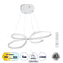 GloboStar® BUTTERFLY 61392 Κρεμαστό Φωτιστικό Οροφής Design LED CCT 75W 8400lm 300° AC 220-240V - Εναλλαγή Φωτισμού μέσω Τηλεχειριστηρίου All In One Ψυχρό 6000k+Φυσικό 4500k+Θερμό 2700k Dimmable Μ71 x Π52 x Υ4cm - Λευκό