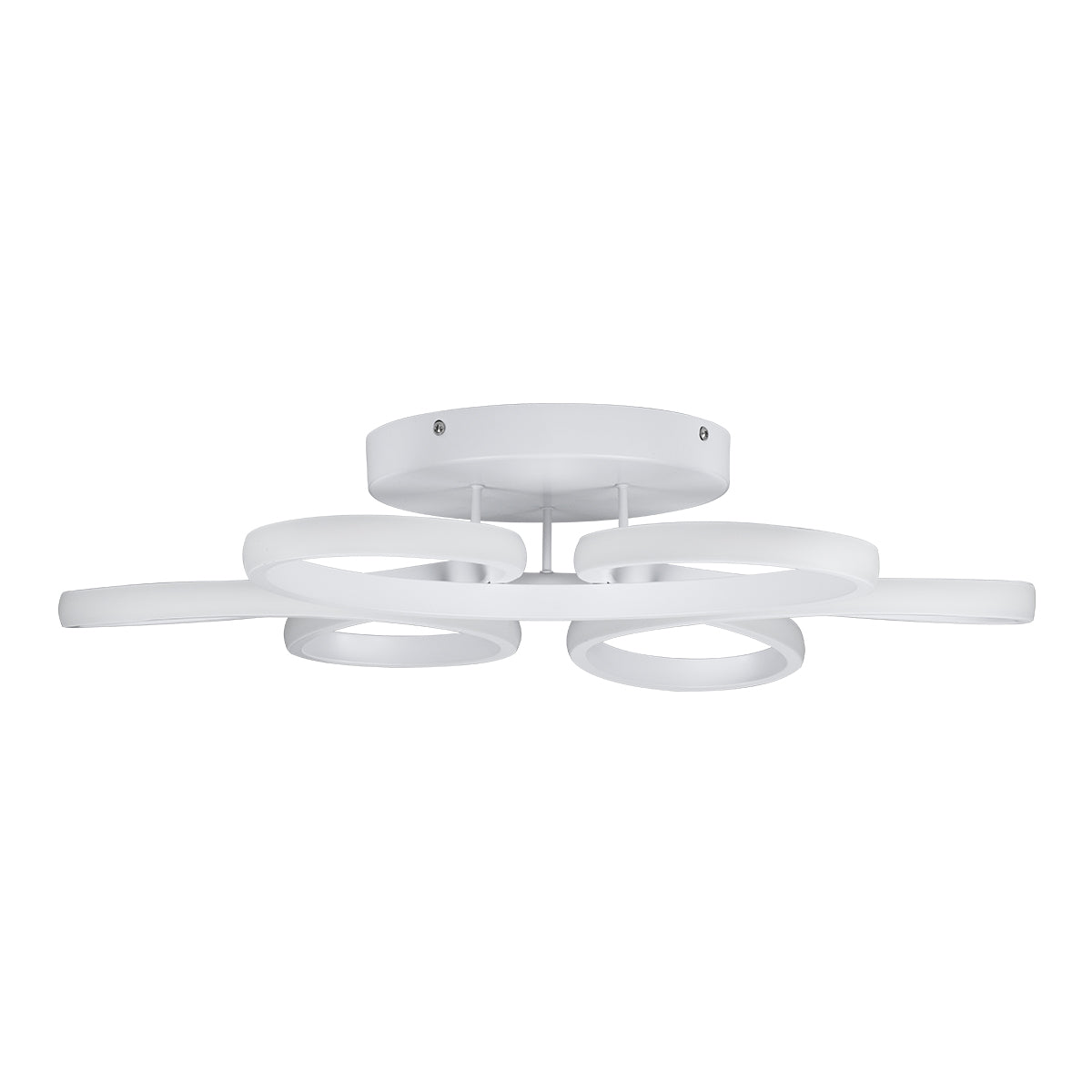 GloboStar® MARGARET 61401 Φωτιστικό Οροφής Design LED CCT 54W 6210lm 360° AC 220-240V - Εναλλαγή Φωτισμού μέσω Τηλεχειριστηρίου All In One Ψυχρό 6000k+Φυσικό 4500k+Θερμό 2700k Dimmable Φ57 x Υ12cm - Λευκό - 3 Years Warranty