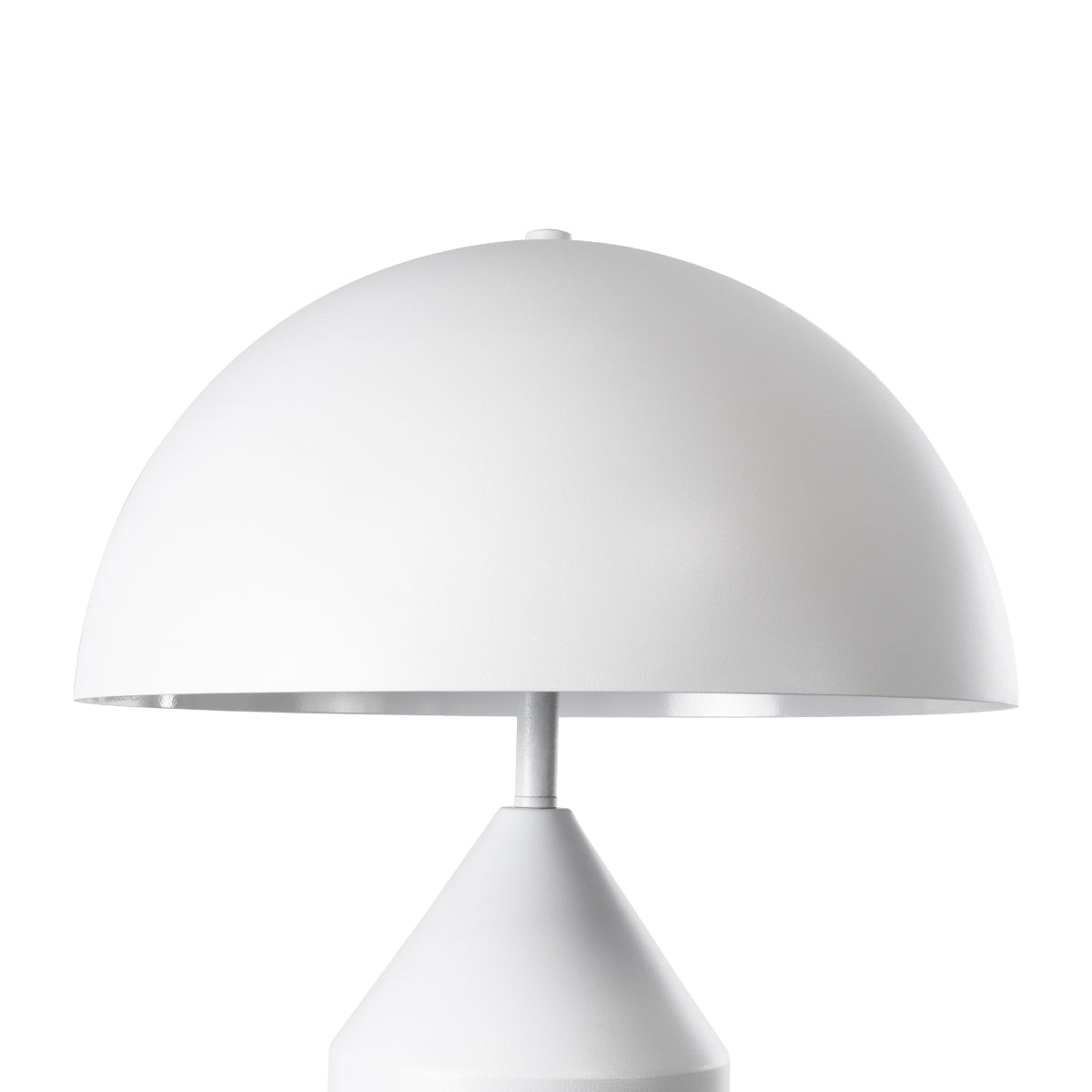 GloboStar® URANUS-M 61454 Μοντέρνο Επιτραπέζιο Φωτιστικό Πορτατίφ Δίφωτο 2 x E27 AC220-240V IP20 - Φ35 x Υ54cm - Λευκό Μεταλλικό Καμπάνα με Διακόπτη On/Off - 5 Years Warranty - ledmania.gr
