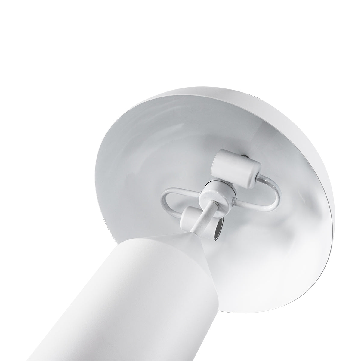 GloboStar® URANUS-M 61454 Μοντέρνο Επιτραπέζιο Φωτιστικό Πορτατίφ Δίφωτο 2 x E27 AC220-240V IP20 - Φ35 x Υ54cm - Λευκό Μεταλλικό Καμπάνα με Διακόπτη On/Off - 5 Years Warranty - ledmania.gr