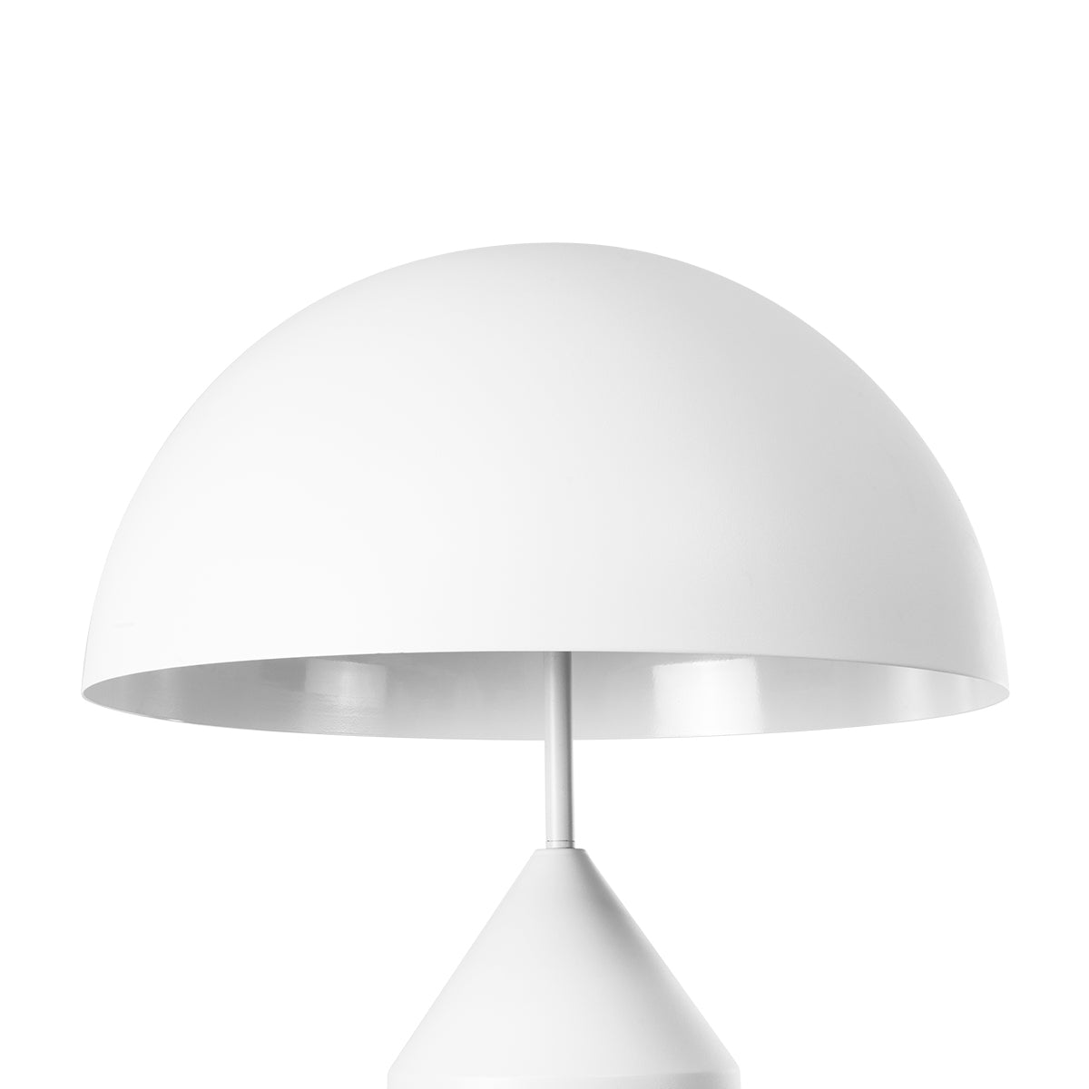 GloboStar® URANUS-L 61458 Μοντέρνο Επιτραπέζιο Φωτιστικό Πορτατίφ Δίφωτο 2 x E27 AC220-240V IP20 - Φ50 x Υ77cm - Λευκό Μεταλλικό Καμπάνα με Διακόπτη On/Off - 5 Years Warranty - ledmania.gr