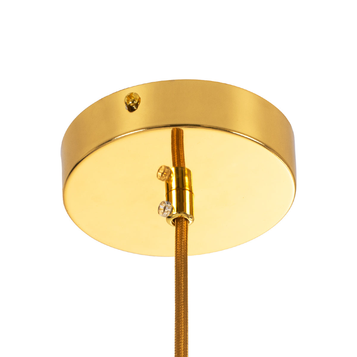GloboStar® ESTETICO 61492 Μοντέρνο Κρεμαστό Φωτιστικό Οροφής Μονόφωτο 1 x E27 Γαλακτερή Γυάλινη Μπάλα με Μεταλλικό Επιχρυσωμενό Πλατίνα Σώμα Φ20 x Υ38cm - ledmania.gr