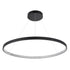 GloboStar® DIAMOND 61520 Κρεμαστό Φωτιστικό Δαχτυλίδι-Κύκλος LED CCT 67W 7504lm 360° AC 220-240V - Εναλλαγή Φωτισμού μέσω Τηλεχειριστηρίου All In One Ψυχρό 6000k+Φυσικό 4500k+Θερμό 2700k Dimmable Φ80cm - Μαύρο - 3 Years Warranty - ledmania.gr