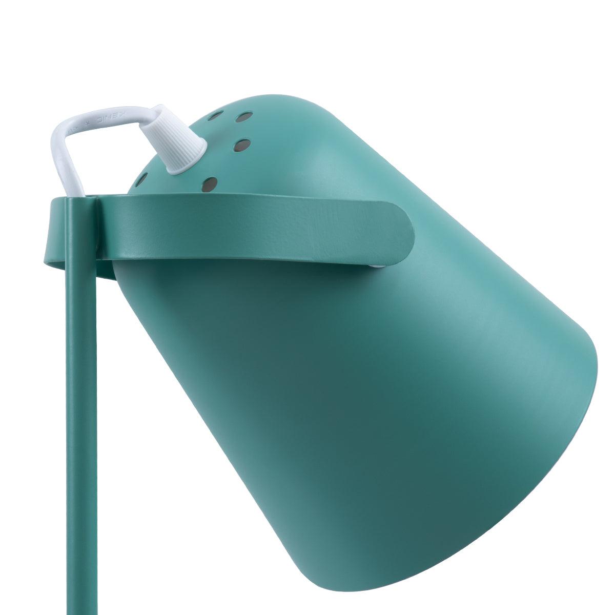 GloboStar® PENCASE 61566 Μοντέρνο Επιτραπέζιο Φωτιστικό Γραφείου - Πορτατίφ - Μονόφωτο 1 x E27 Πράσινο Μεταλλικό Καμπάνα με Διακόπτη On/Off - Μολυβοθήκη & Βάση Τηλεφώνου - L12 x W15 x H38cm - ledmania.gr