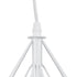GloboStar® EIFFEL 61570 Vintage Κρεμαστό Φωτιστικό Οροφής Τρίφωτο 3 x E27 Λευκό Μεταλλικό Πλέγμα με Λευκό Ύφασμα L68 x W25 x H130cm - ledmania.gr