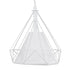 GloboStar® EIFFEL 61570 Vintage Κρεμαστό Φωτιστικό Οροφής Τρίφωτο 3 x E27 Λευκό Μεταλλικό Πλέγμα με Λευκό Ύφασμα L68 x W25 x H130cm - ledmania.gr