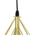 GloboStar® EIFFEL 61571 Vintage Κρεμαστό Φωτιστικό Οροφής Τρίφωτο 3 x E27 Χρυσό Μεταλλικό Πλέγμα με Λευκό Ύφασμα L68 x W25 x H130cm - ledmania.gr
