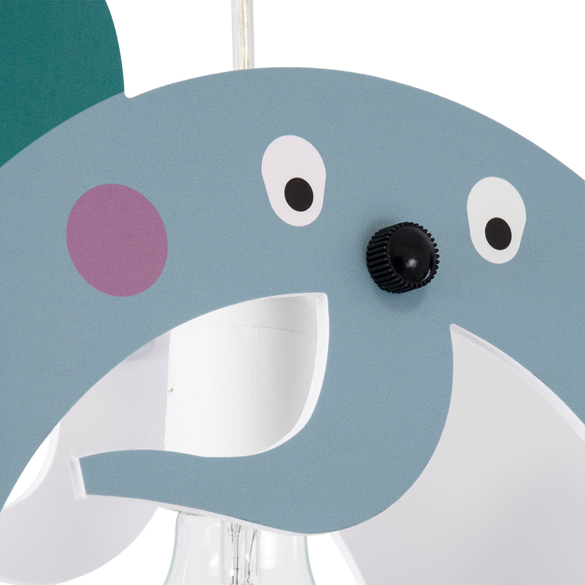 GloboStar® ELEPHANT 61578 Μοντέρνο Παδικό Κρεμαστό Φωτιστικό Οροφής Μονόφωτο 1 x E27 Πράσινο PVC Φιγούρα Ελέφαντας Μ37.7 x Π15.5 x Υ31.5cm - ledmania.gr