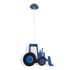 GloboStar® TRACTOR 61580 Μοντέρνο Παδικό Κρεμαστό Φωτιστικό Οροφής Μονόφωτο 1 x E27 Μπλε PVC Φιγούρα Τρακτέρ-Φαγάνα Μ40 x Π15.5 x Υ26.5cm