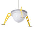 GloboStar® UFO 61581 Μοντέρνο Παδικό Κρεμαστό Φωτιστικό Οροφής Μονόφωτο 1 x E27 Κίτρινο & Μπλε PVC Φιγούρα Διαστημόπλοιο-Ούφο Φ58 x Υ24cm - ledmania.gr