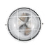 GloboStar® BOATLIGHT 61588 Vintage Industrial Φωτιστικό Τοίχου - Απλίκα - Καραβοχελώνα Εξωτερικού Χώρου Δίφωτο 2 x E27 AC220-240V Αδιάβροχο IP65 - Σώμα Αλουμινίου & Tempered Glass - Φ24 x Υ11cm - Λευκό - Στρόγγυλο - 5 Years Warranty - ledmania.gr