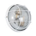 GloboStar® BOATLIGHT 61588 Vintage Industrial Φωτιστικό Τοίχου - Απλίκα - Καραβοχελώνα Εξωτερικού Χώρου Δίφωτο 2 x E27 AC220-240V Αδιάβροχο IP65 - Σώμα Αλουμινίου & Tempered Glass - Φ24 x Υ11cm - Λευκό - Στρόγγυλο - 5 Years Warranty - ledmania.gr