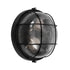 GloboStar® BOATLIGHT 61589 Vintage Industrial Φωτιστικό Τοίχου - Απλίκα - Καραβοχελώνα Εξωτερικού Χώρου Δίφωτο 2 x E27 AC220-240V Αδιάβροχο IP65 - Σώμα Αλουμινίου & Tempered Glass - Φ24 x Υ11cm - Μαύρο - Στρόγγυλο - 5 Years Warranty - ledmania.gr