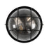 GloboStar® BOATLIGHT 61589 Vintage Industrial Φωτιστικό Τοίχου - Απλίκα - Καραβοχελώνα Εξωτερικού Χώρου Δίφωτο 2 x E27 AC220-240V Αδιάβροχο IP65 - Σώμα Αλουμινίου & Tempered Glass - Φ24 x Υ11cm - Μαύρο - Στρόγγυλο - 5 Years Warranty - ledmania.gr