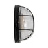 GloboStar® BOATLIGHT 61589 Vintage Industrial Φωτιστικό Τοίχου - Απλίκα - Καραβοχελώνα Εξωτερικού Χώρου Δίφωτο 2 x E27 AC220-240V Αδιάβροχο IP65 - Σώμα Αλουμινίου & Tempered Glass - Φ24 x Υ11cm - Μαύρο - Στρόγγυλο - 5 Years Warranty - ledmania.gr