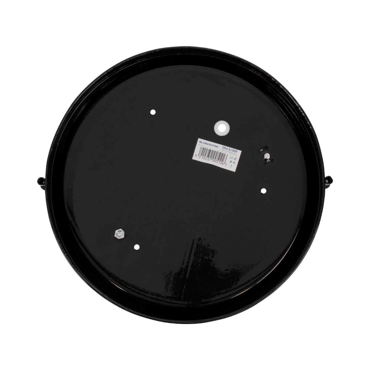 GloboStar® BOATLIGHT 61589 Vintage Industrial Φωτιστικό Τοίχου - Απλίκα - Καραβοχελώνα Εξωτερικού Χώρου Δίφωτο 2 x E27 AC220-240V Αδιάβροχο IP65 - Σώμα Αλουμινίου & Tempered Glass - Φ24 x Υ11cm - Μαύρο - Στρόγγυλο - 5 Years Warranty - ledmania.gr