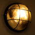 GloboStar® BOATLIGHT 61589 Vintage Industrial Φωτιστικό Τοίχου - Απλίκα - Καραβοχελώνα Εξωτερικού Χώρου Δίφωτο 2 x E27 AC220-240V Αδιάβροχο IP65 - Σώμα Αλουμινίου & Tempered Glass - Φ24 x Υ11cm - Μαύρο - Στρόγγυλο - 5 Years Warranty - ledmania.gr