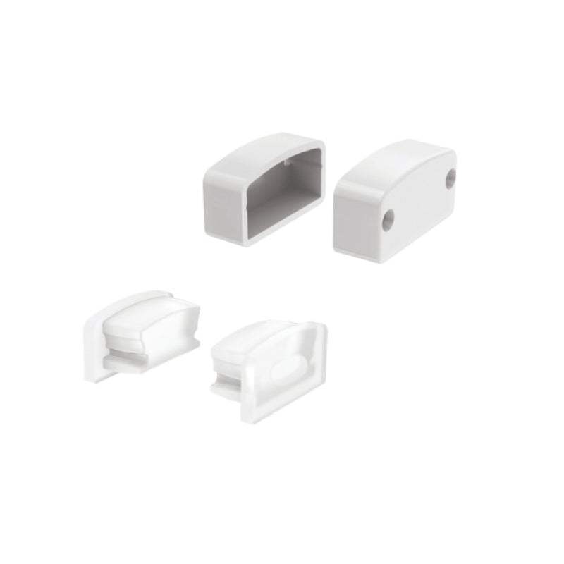SET OF SILICON & PLASTIC END CAPS FOR P146, 2 WITHOUT HOLE & 2 WITH HOLE - ledmania.gr
