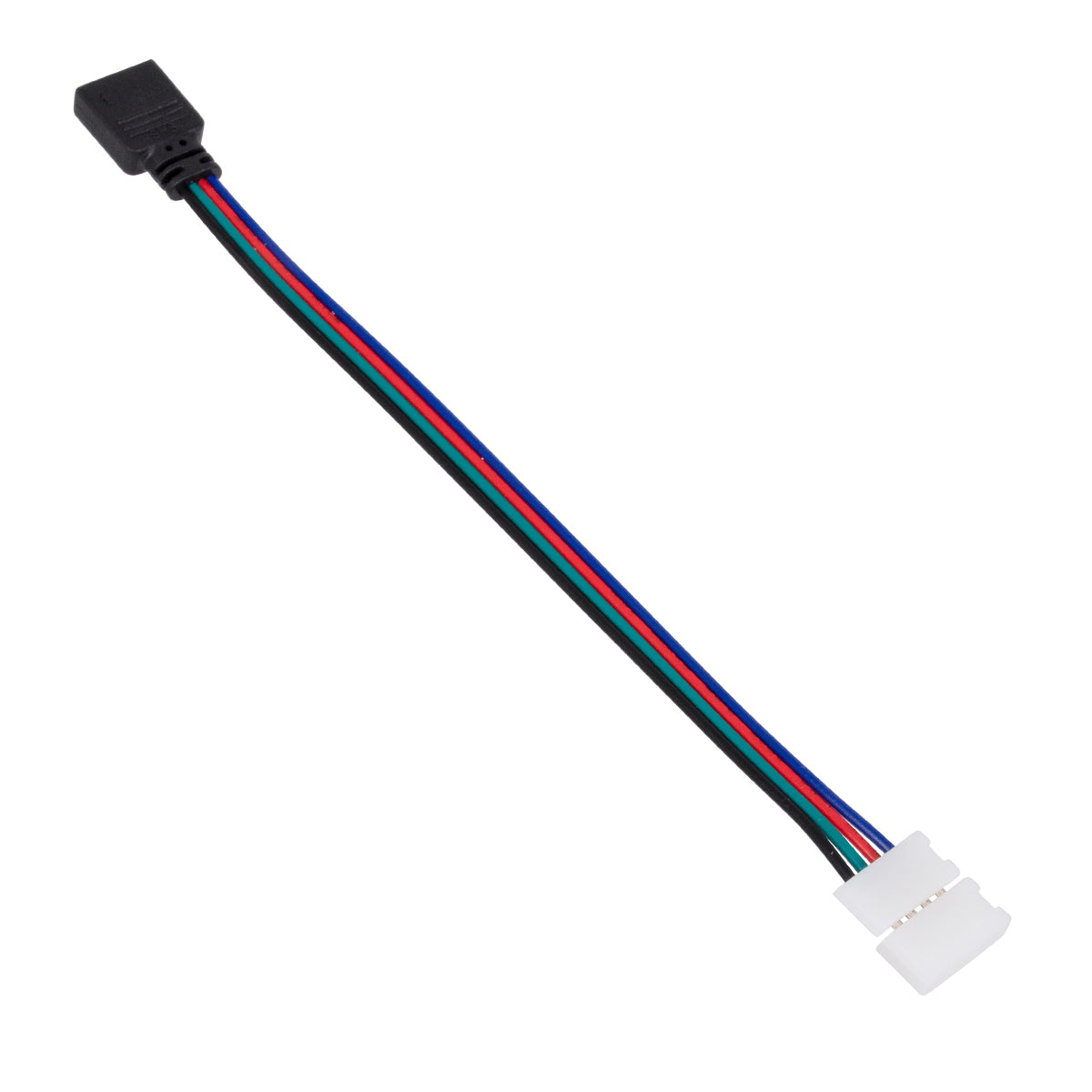 GloboStar® 70741 Ταχυσύνδεσμος Τροφοδοσίας IP20 - Strip To Power Connector 4 PIN για Ένωση 1 x RGB Ταινία LED Πλάτους 10mm