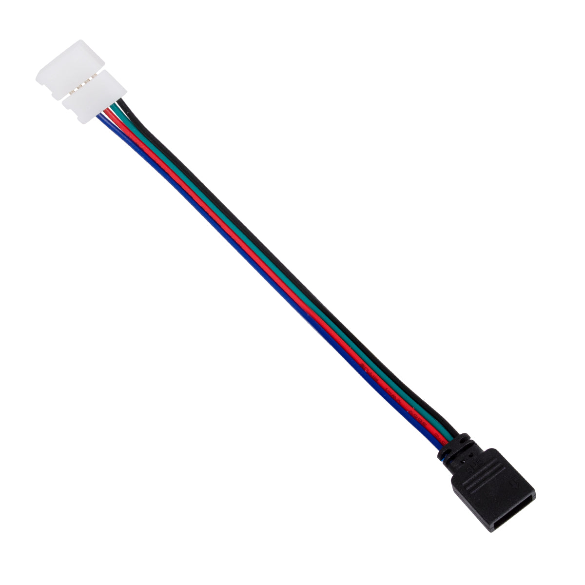 GloboStar® 70741 Ταχυσύνδεσμος Τροφοδοσίας IP20 - Strip To Power Connector 4 PIN για Ένωση 1 x RGB Ταινία LED Πλάτους 10mm