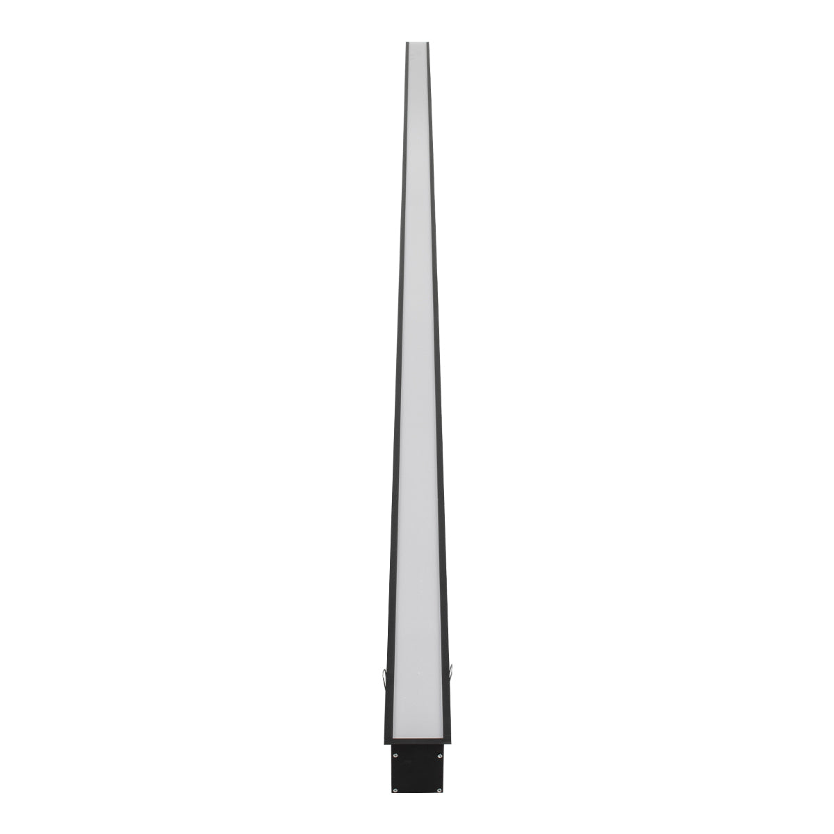 GloboStar® 70818-3M AVATAR Linear Γραμμικό Αρχιτεκτονικό Χωνευτό Προφίλ Αλουμινίου Μαύρο με Λευκό Οπάλ Κάλυμμα για 4 Σειρές Ταινίας LED Πατητό - Press On 3 Μέτρα