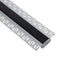 GloboStar® PLASTERBOARD-PROFILE 70820-1M Προφίλ Αλουμινίου - Βάση & Ψύκτρα Ταινίας LED με Μαύρο Φιμέ Κάλυμμα - Χωνευτή Χρήση σε Γυψοσανίδα - Trimless - Πατητό Κάλυμμα - Ασημί - 1 Μέτρο - Μ100 x Π6.7 x Υ1.4cm - ledmania.gr