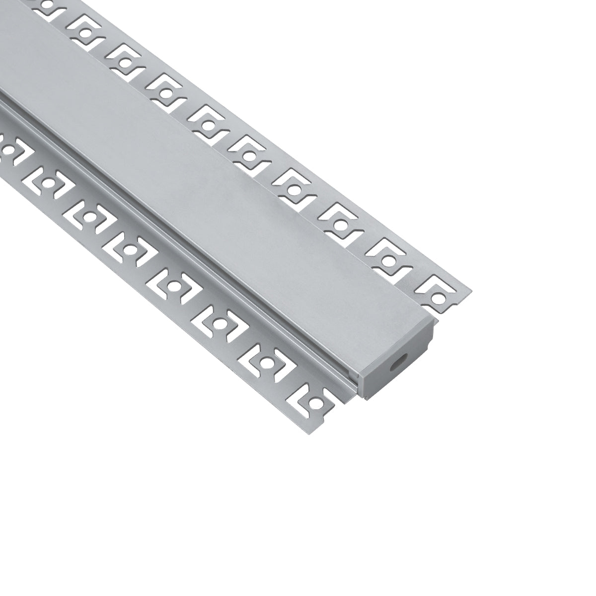GloboStar® PLASTERBOARD-PROFILE 70820-1M Προφίλ Αλουμινίου - Βάση & Ψύκτρα Ταινίας LED με Μαύρο Φιμέ Κάλυμμα - Χωνευτή Χρήση σε Γυψοσανίδα - Trimless - Πατητό Κάλυμμα - Ασημί - 1 Μέτρο - Μ100 x Π6.7 x Υ1.4cm - ledmania.gr