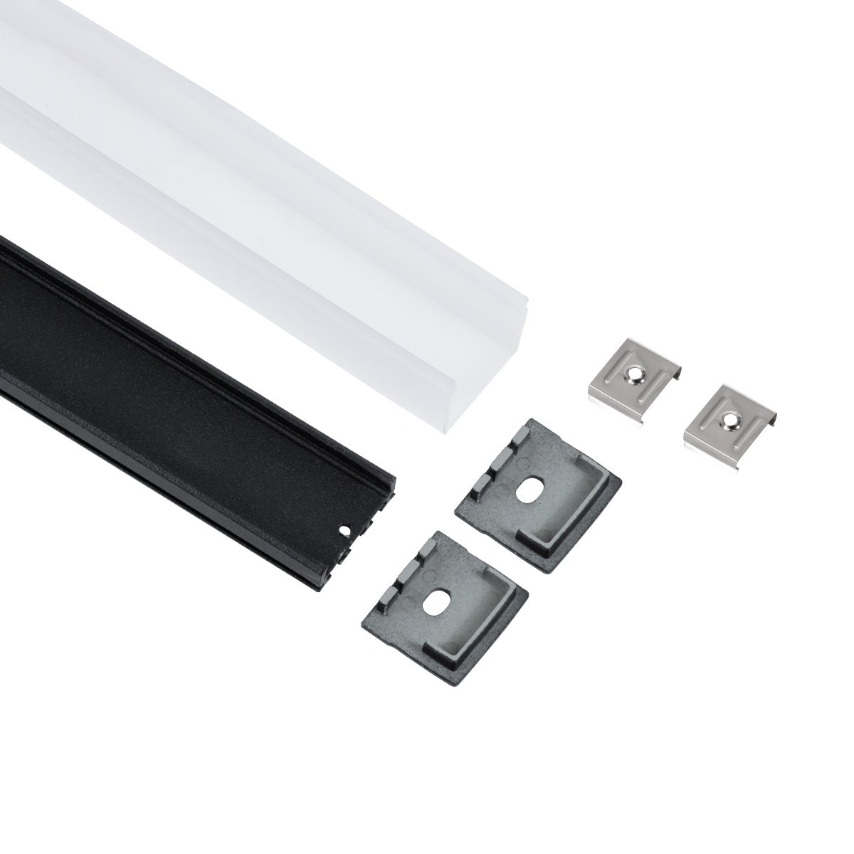 GloboStar® SURFACEPENDANT-PROFILE 70849-1M Προφίλ Αλουμινίου - Βάση & Ψύκτρα Ταινίας LED με Λευκό Γαλακτερό Κάλυμμα - Επιφανειακή & Κρεμαστή Χρήση - Πατητό Κάλυμμα - Μαύρο - 1 Μέτρο - Μ100 x Π2.6 x Υ2.3cm - ledmania.gr
