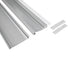 GloboStar® SKIRTINGBOARD-PROFILE 70850-3M Προφίλ Αλουμινίου - Βάση & Ψύκτρα Ταινίας LED με Λευκό Γαλακτερό Κάλυμμα - Επιφανειακή Χρήση για Περβάζι - Πατητό Κάλυμμα - Ασημί - 3 Μέτρα - Μ300 x Π1.6 x Υ8cm