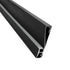 GloboStar® SKIRTINGBOARD-PROFILE 70852-3M Προφίλ Αλουμινίου - Βάση & Ψύκτρα Ταινίας LED με Λευκό Γαλακτερό Κάλυμμα - Επιφανειακή Χρήση για Περβάζι - Πατητό Κάλυμμα - Μαύρο - 3 Μέτρα - Μ300 x Π1.6 x Υ8cm