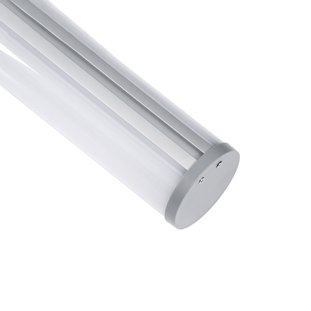 GloboStar® 70855-3M Επιφανειακό Προφίλ Αλουμινίου Ανοδιωμένο με Στρόγγυλο Λευκό Οπάλ Κάλυμμα για έως 3 Σειρές Ταινίας LED Πατητό - Press On 3 Μέτρα - ledmania.gr