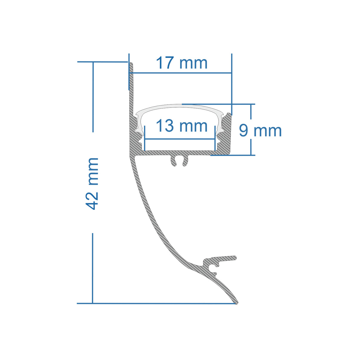 GloboStar® SURFACE-PROFILE 70858-3M Προφίλ Αλουμινίου - Βάση & Ψύκτρα Ταινίας LED με Λευκό Γαλακτερό Κάλυμμα - Επιφανειακή Χρήση Δημιουργίας Κρυφού Φωτισμού - Πατητό Κάλυμμα - Λευκό - 3 Μέτρα - Πακέτο 5 Τεμαχίων - Μ300 x Π1.7 x Υ4.2cm