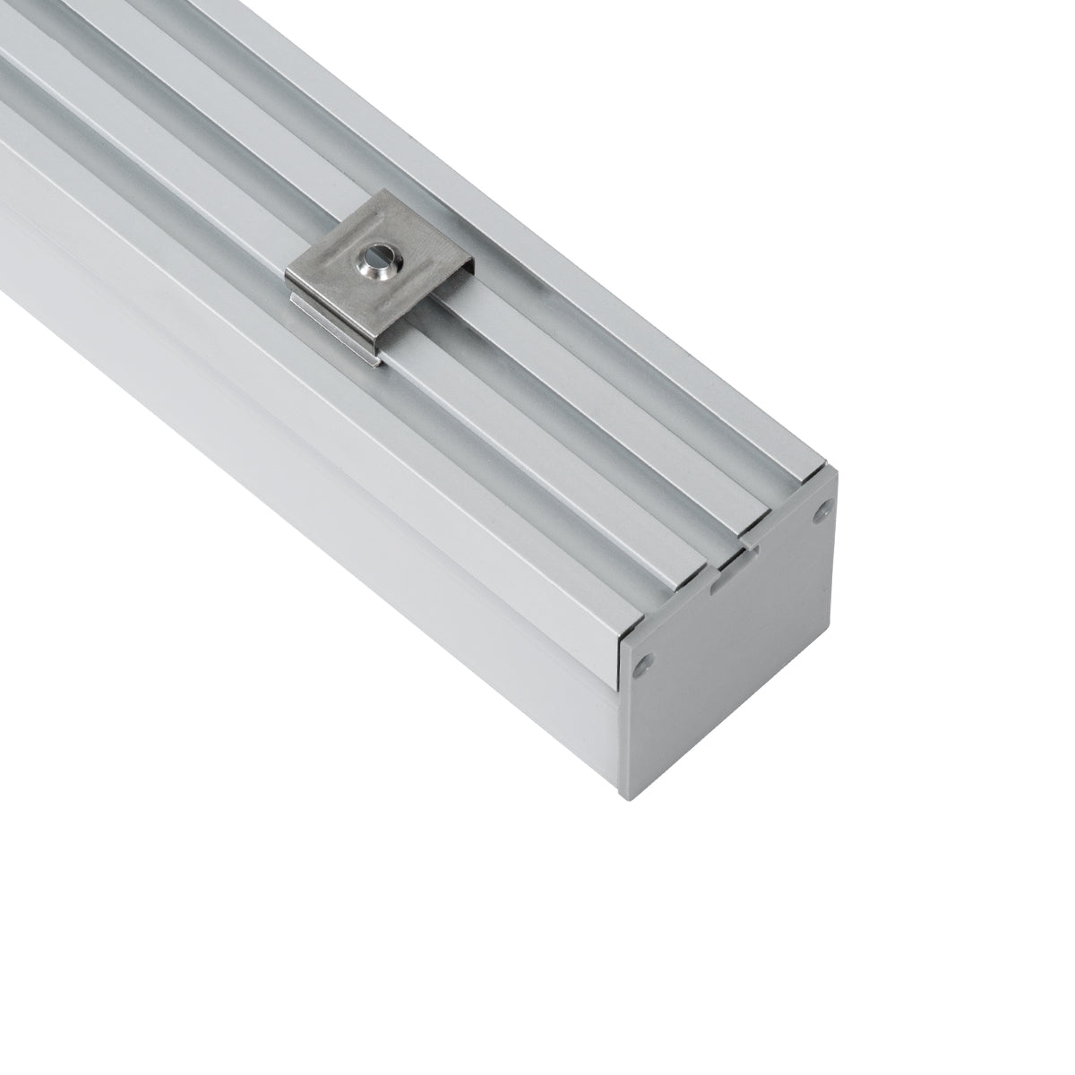 GloboStar® 70864-3M Επιφανειακό Προφίλ Αλουμινίου Ανοδιωμένο με Λευκό Οπάλ Κάλυμμα για έως 3 Σειρές Ταινίας LED Πατητό - Press On 3 Μέτρα - ledmania.gr