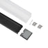 GloboStar® SURFACEPENDANT-PROFILE 70866-1M Προφίλ Αλουμινίου - Βάση & Ψύκτρα Ταινίας LED με Λευκό Γαλακτερό Κάλυμμα - Επιφανειακή & Κρεμαστή Χρήση - Πατητό Κάλυμμα - Μαύρο - 1 Μέτρο - Μ100 x Π4.5 x Υ4.2cm - ledmania.gr