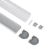 GloboStar® SURFACEPENDANT-PROFILE 70870-1M Προφίλ Αλουμινίου - Βάση & Ψύκτρα Ταινίας LED με Λευκό Γαλακτερό Κάλυμμα - Επιφανειακή & Κρεμαστή Χρήση - Πατητό Κάλυμμα - Ασημί - 1 Μέτρα - Μ100 x Π4.5 x Υ4.2cm - ledmania.gr