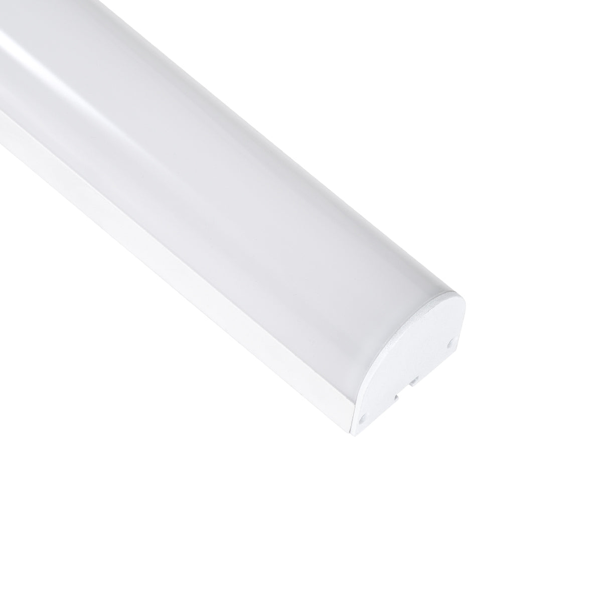 GloboStar® 70871-3M Επιφανειακό Προφίλ Αλουμινίου Λευκό με Οβάλ Λευκό Οπάλ Κάλυμμα για έως 3 Σειρές Ταινίας LED Πατητό - Press On 3 Μέτρα