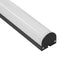 GloboStar® 70872-3M Επιφανειακό Προφίλ Αλουμινίου Μαύρο με Οβάλ Λευκό Οπάλ Κάλυμμα για έως 3 Σειρές Ταινίας LED Πατητό - Press On 3 Μέτρα - ledmania.gr